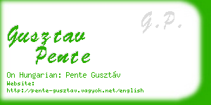 gusztav pente business card